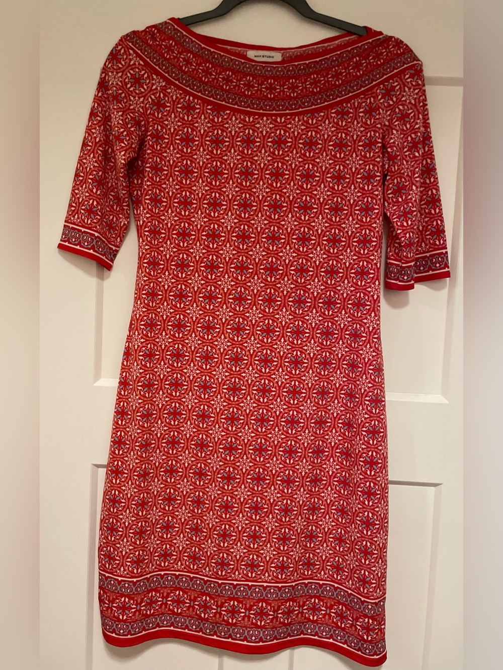 Max Studio Red Patterned Dress
